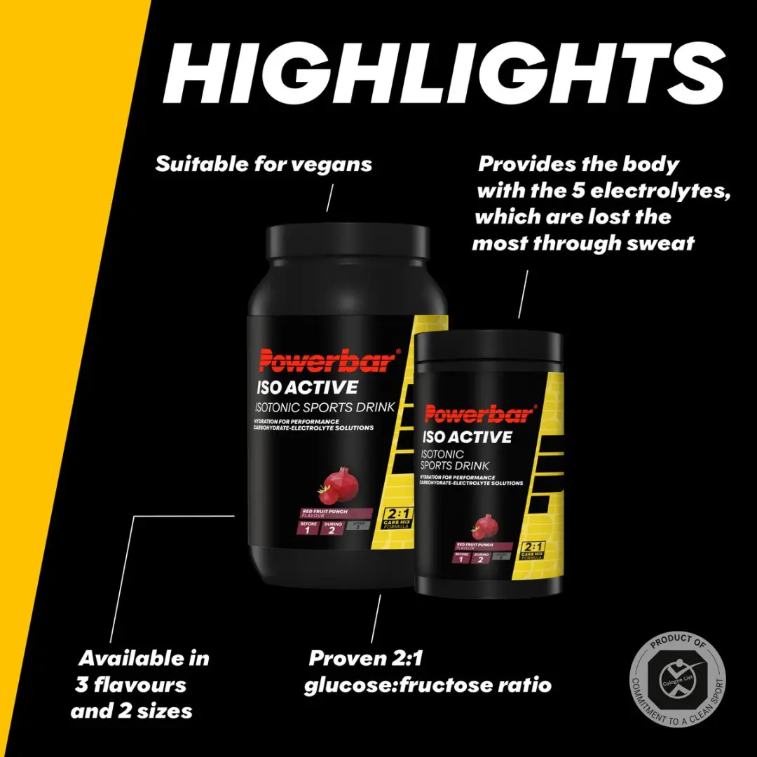 PowerBar IsoActive Red Fruit Sportdrank 600g - 9L