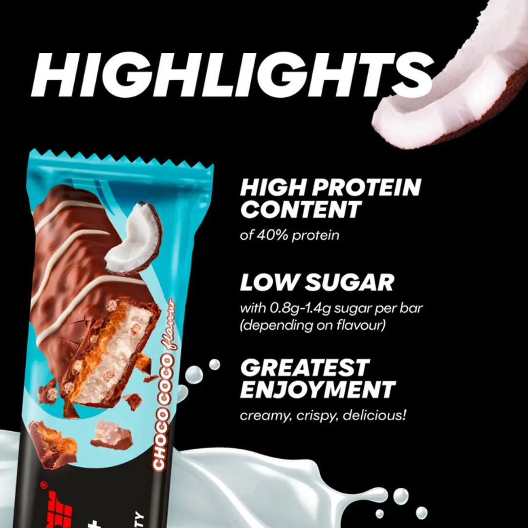 PowerBar Eiwitreep Choco Coco 40% Protein+ - 12x40g