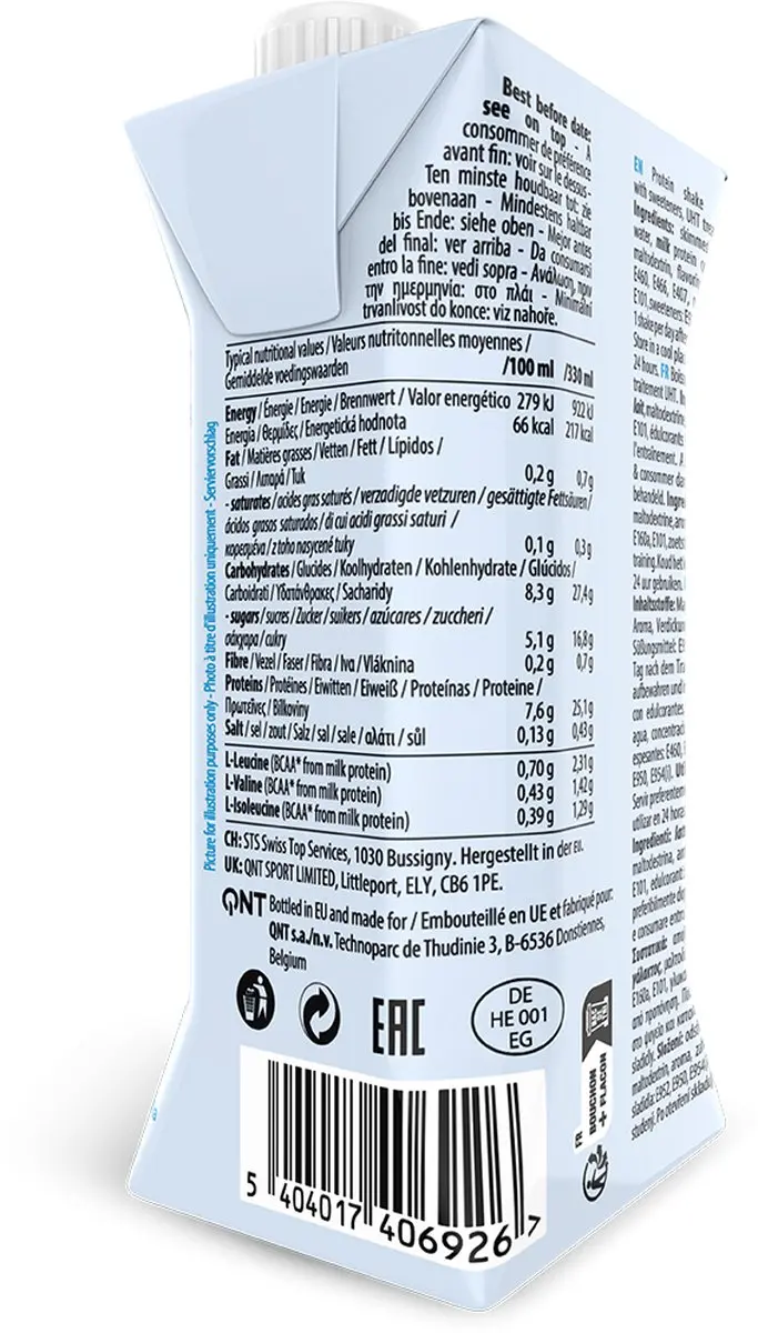 QNT Delicious Whey Protein Shake 12x330ml - Vanille