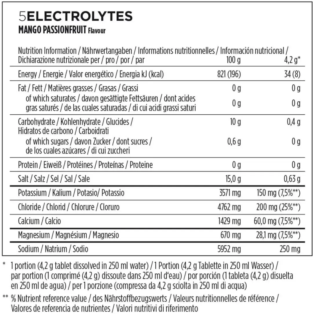 PowerBar Sportdrank Electrolyte Tabs Mango-Passievrucht