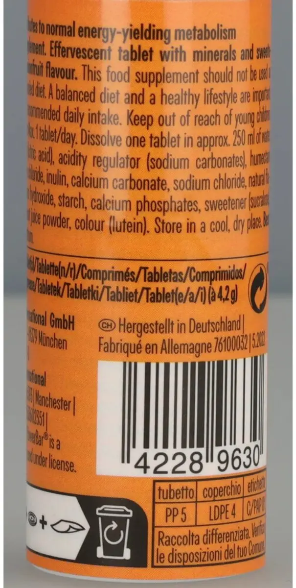PowerBar Sportdrank Electrolyte Tabs Mango-Passievrucht - 10 tabletten