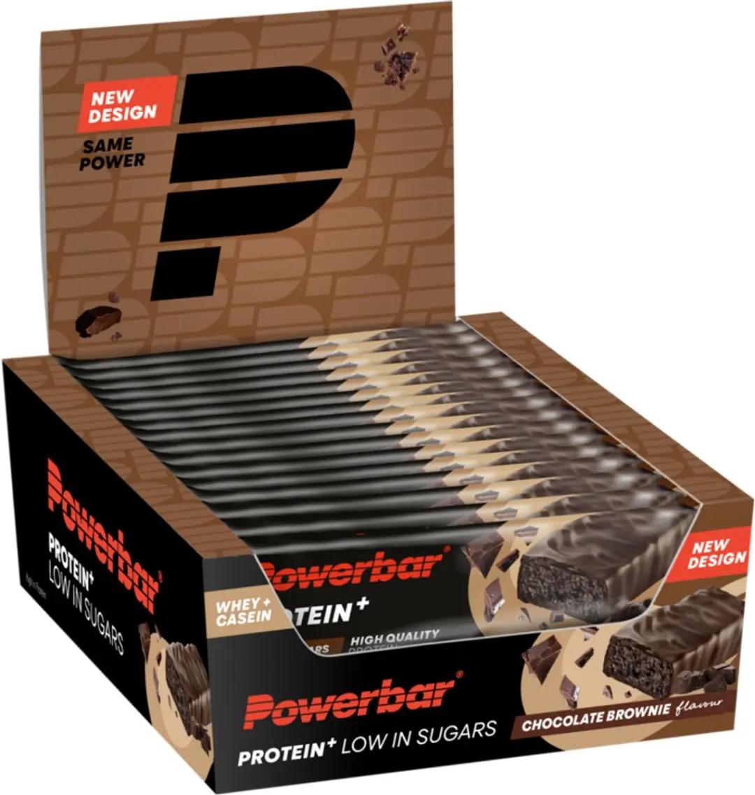 PowerBar Protein+ Low Sugar Eiwitreep Chocolade Brownie - 16x35g