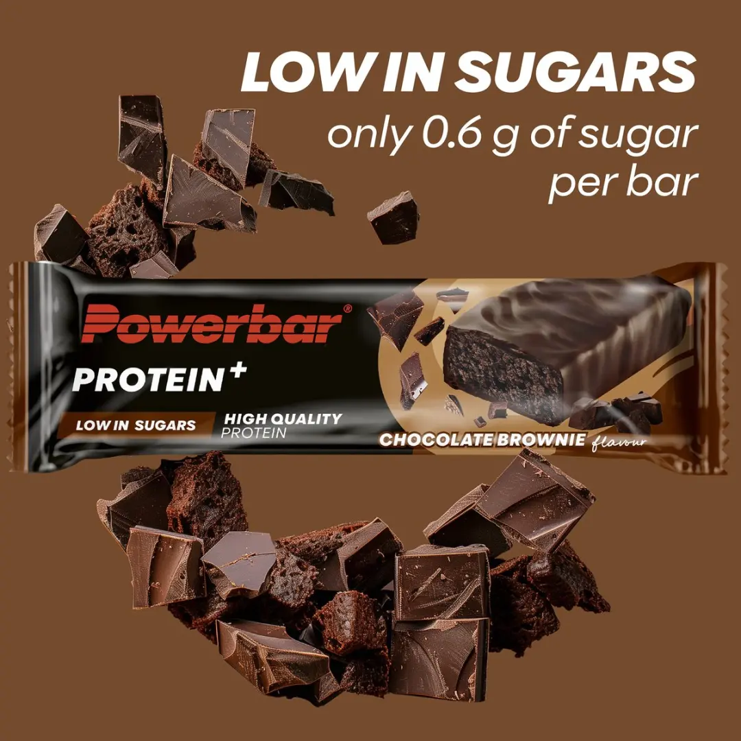 PowerBar Protein+ Low Sugar Eiwitreep Chocolade Brownie - 16x35g