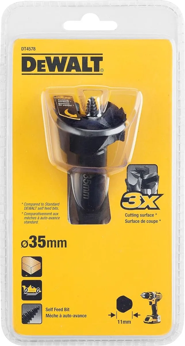 DeWalt DT4578 Cilinderkopboor 35mm Hout