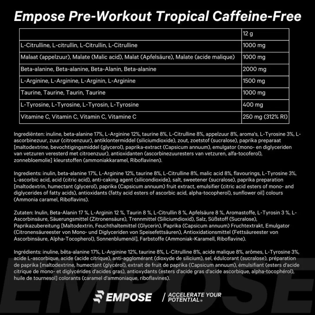 Empose Nutrition Pre-Workout Tropical - 360g