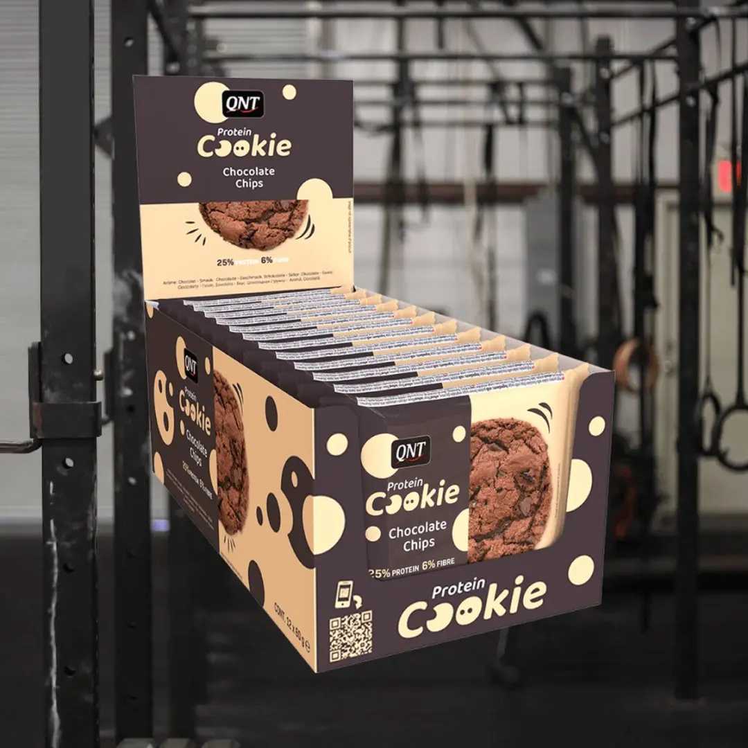 QNT Protein Cookie 720g - 12x60g Chocolade Chips