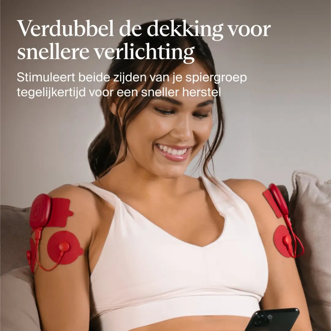 Therabody Powerdot Duo Elektrotherapie - 4 Koppen - Rood