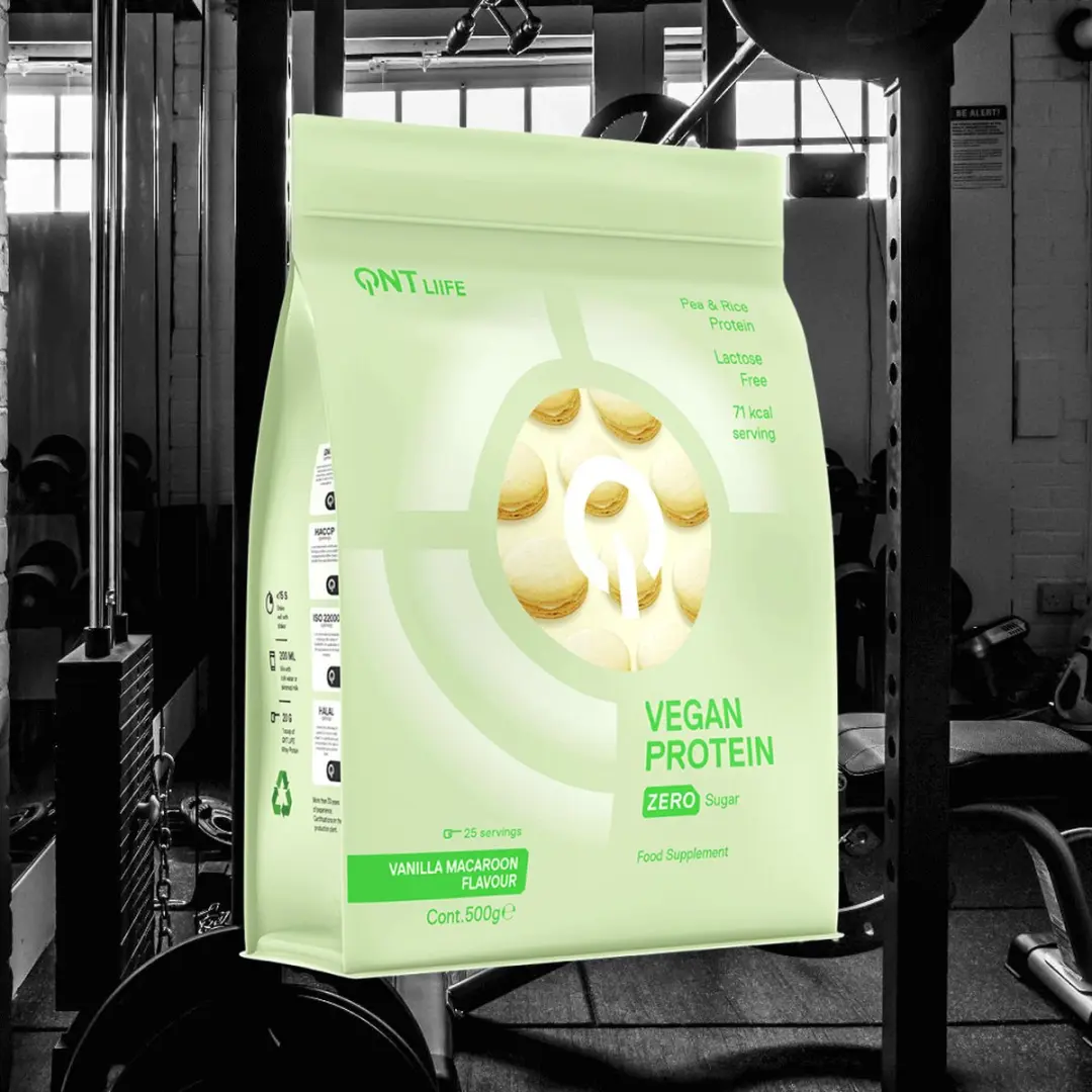 QNT Vegan Protein Vanilla Macaroon 500g - 25 Scoops