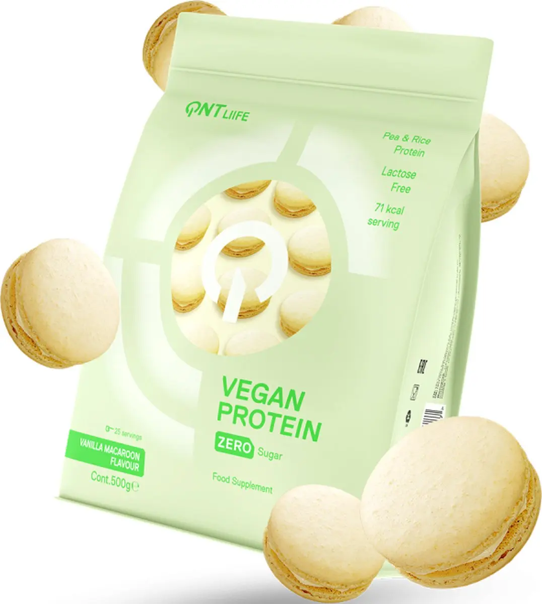 QNT Vegan Protein Vanilla Macaroon 500g
