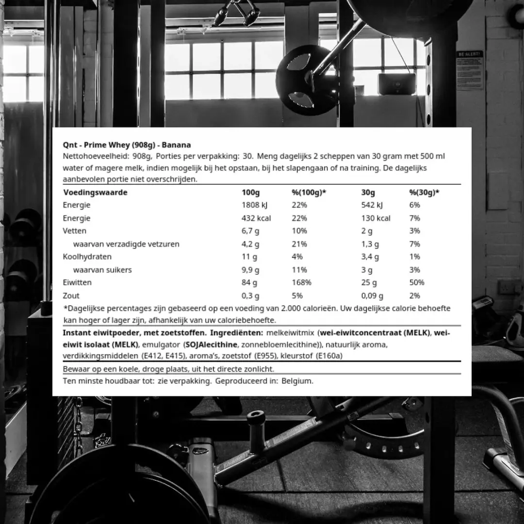 QNT Prime Whey Eiwitpoeder 908g - Banana