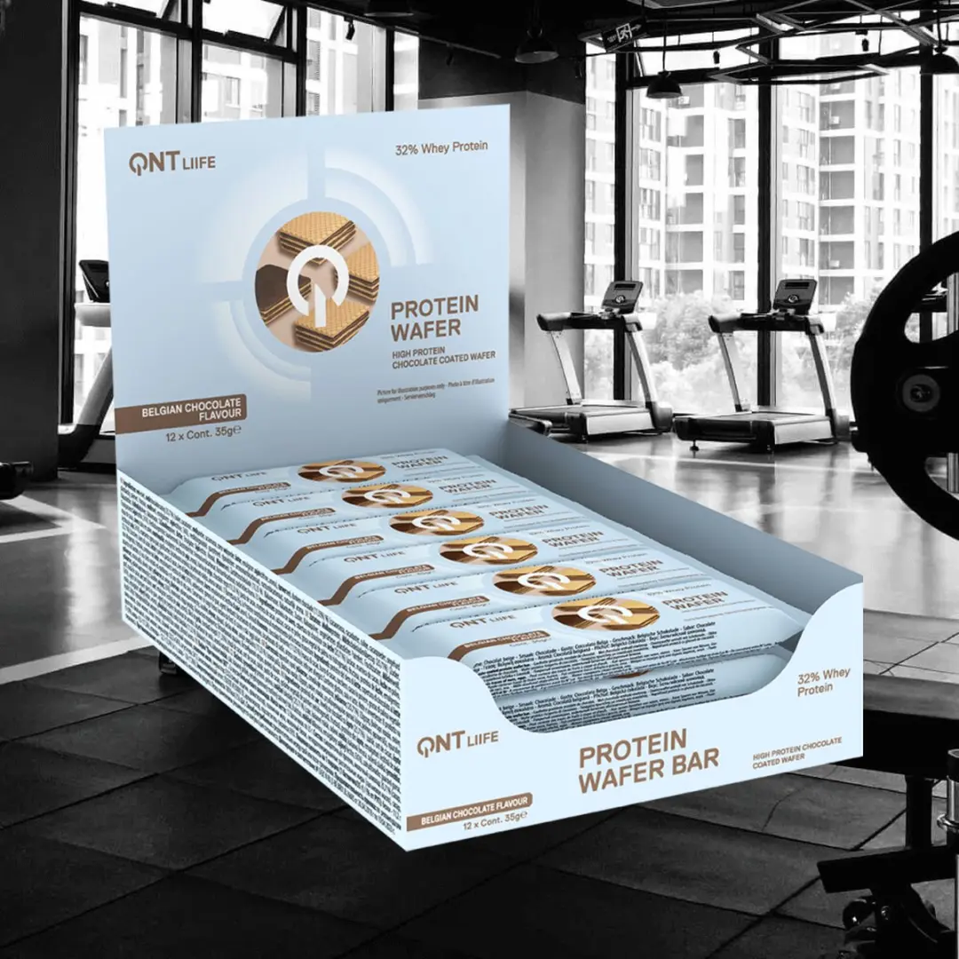 QNT Protein Wafer Belgian Chocolate - 12 Stuks