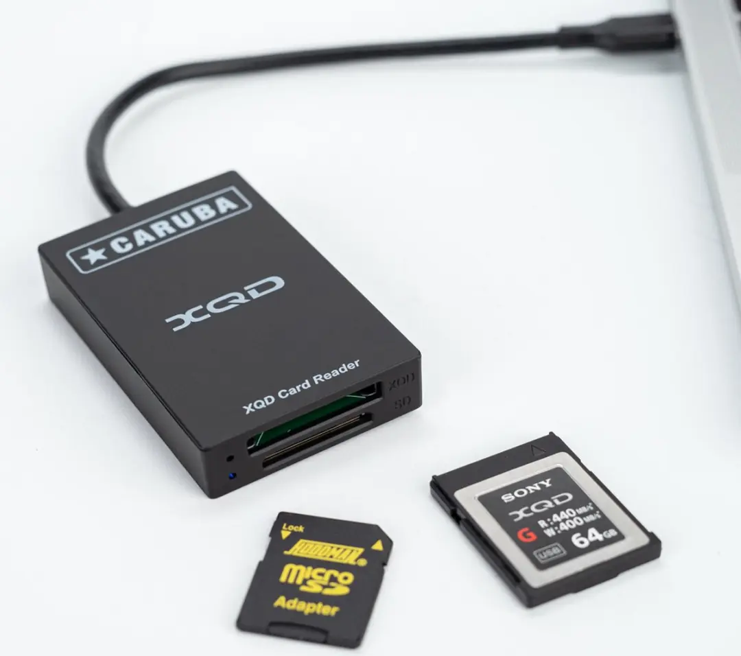 Caruba D210051 2-in-1 Cardreader XQD+SD USB-C - Zwart