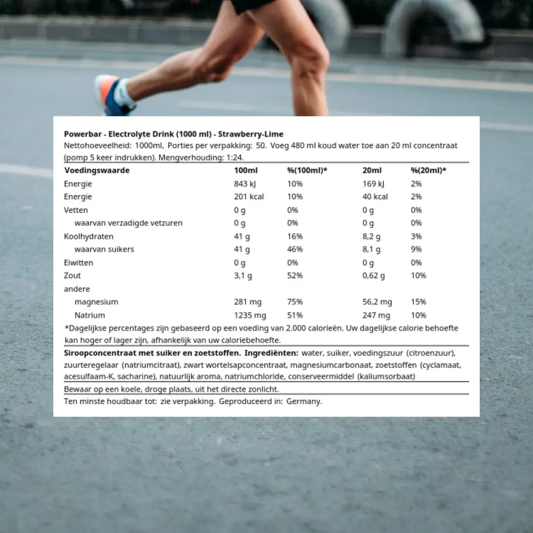 PowerBar Electrolyte Drink 25L - Aardbei/Limoen