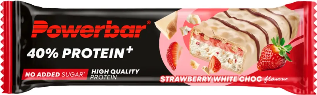 PowerBar Protein+ Eiwitreep Aardbei Wit Choco - 12x40g