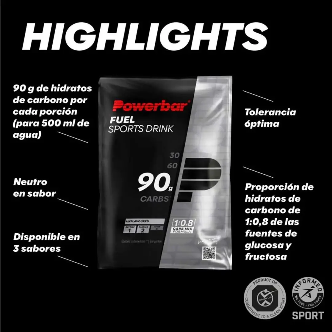 PowerBar Black Line Fuel 90 Unflavoured - 10x94g