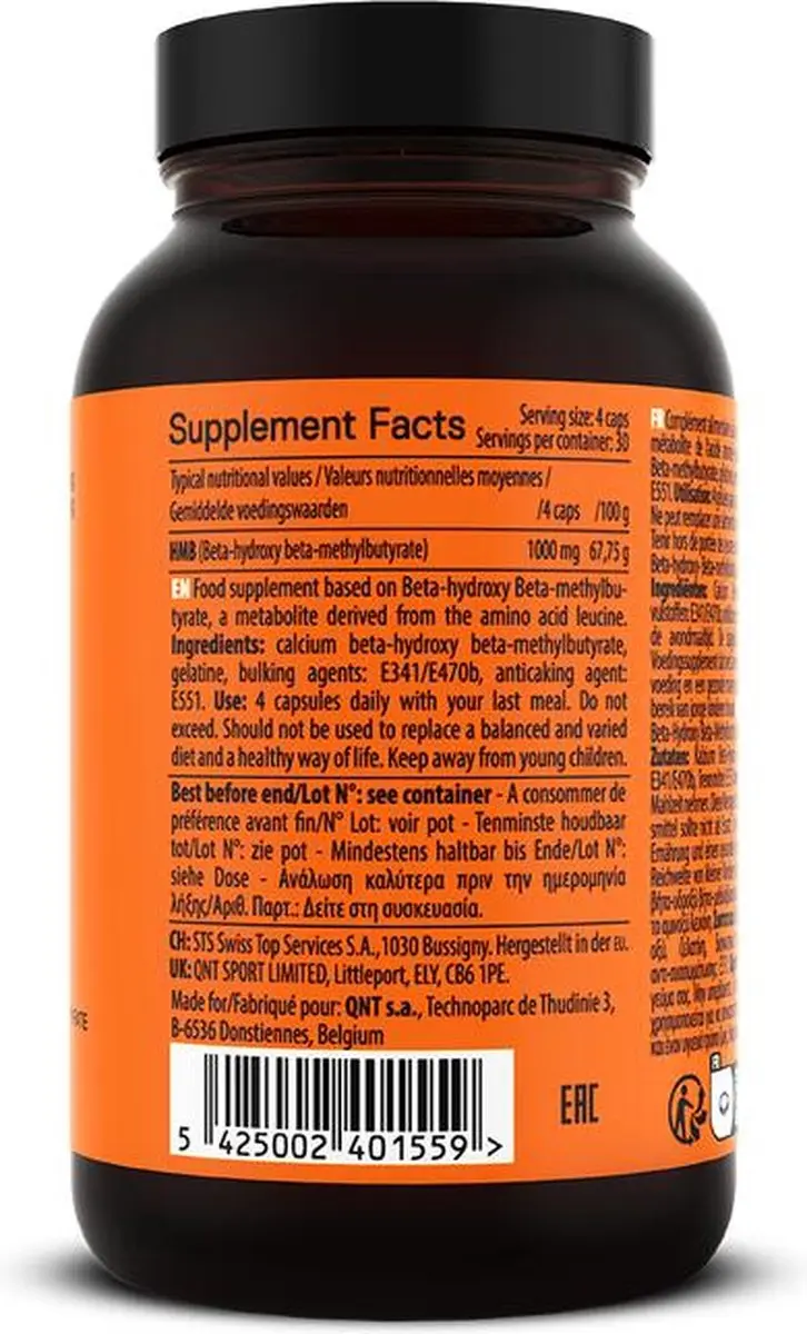 QNT H.M.B. 250mg - 120 Capsules