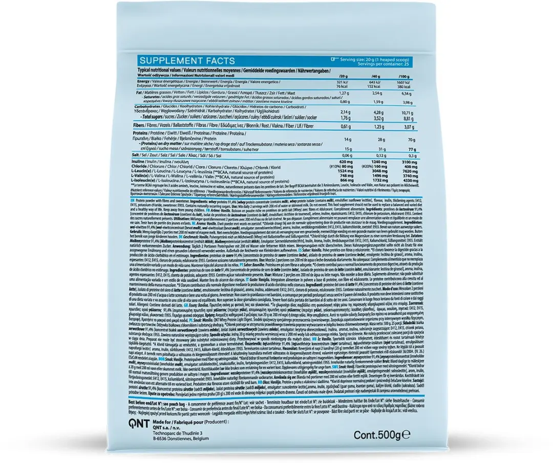 QNT Light Digest Whey Protein Vanilla 500g
