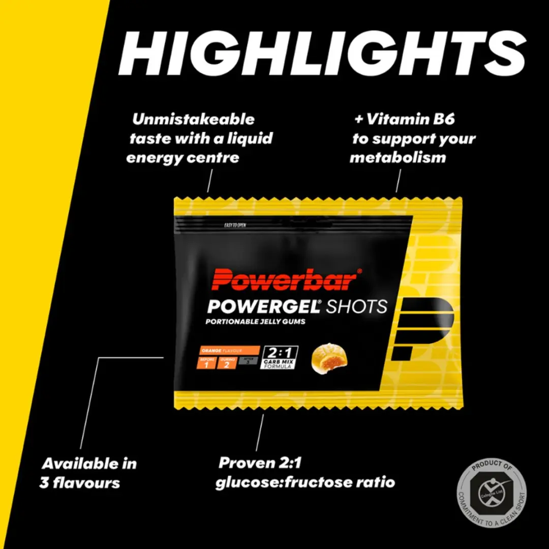 PowerBar Energiegels - 15 Stuks (5x Cola/Raspberry/Orange) 60g