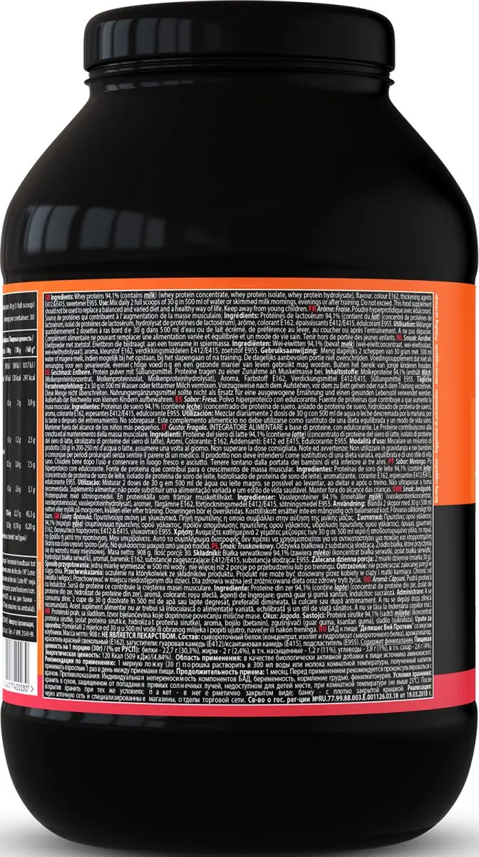 QNT Delicious Whey Eiwitpoeder Aardbei 908g