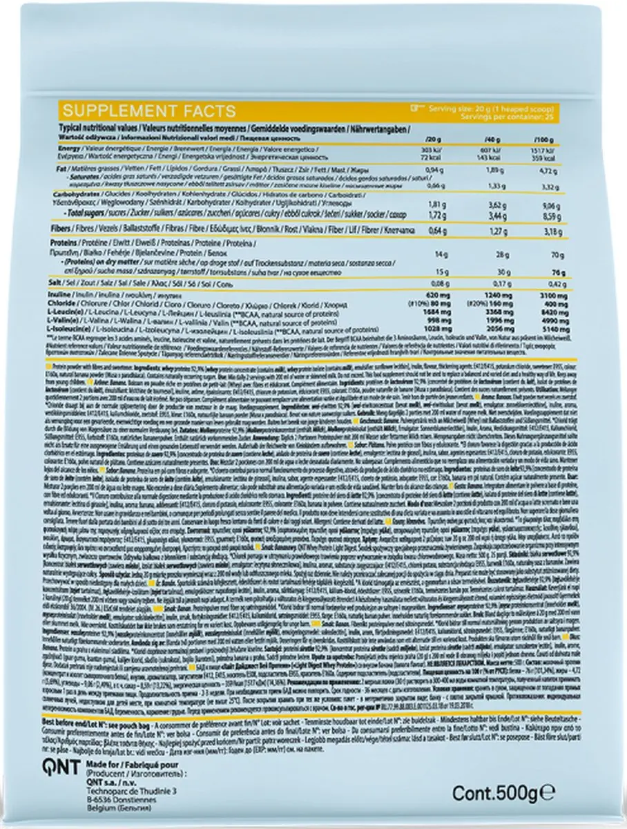 QNT Light Digest Whey Protein Banana 500g
