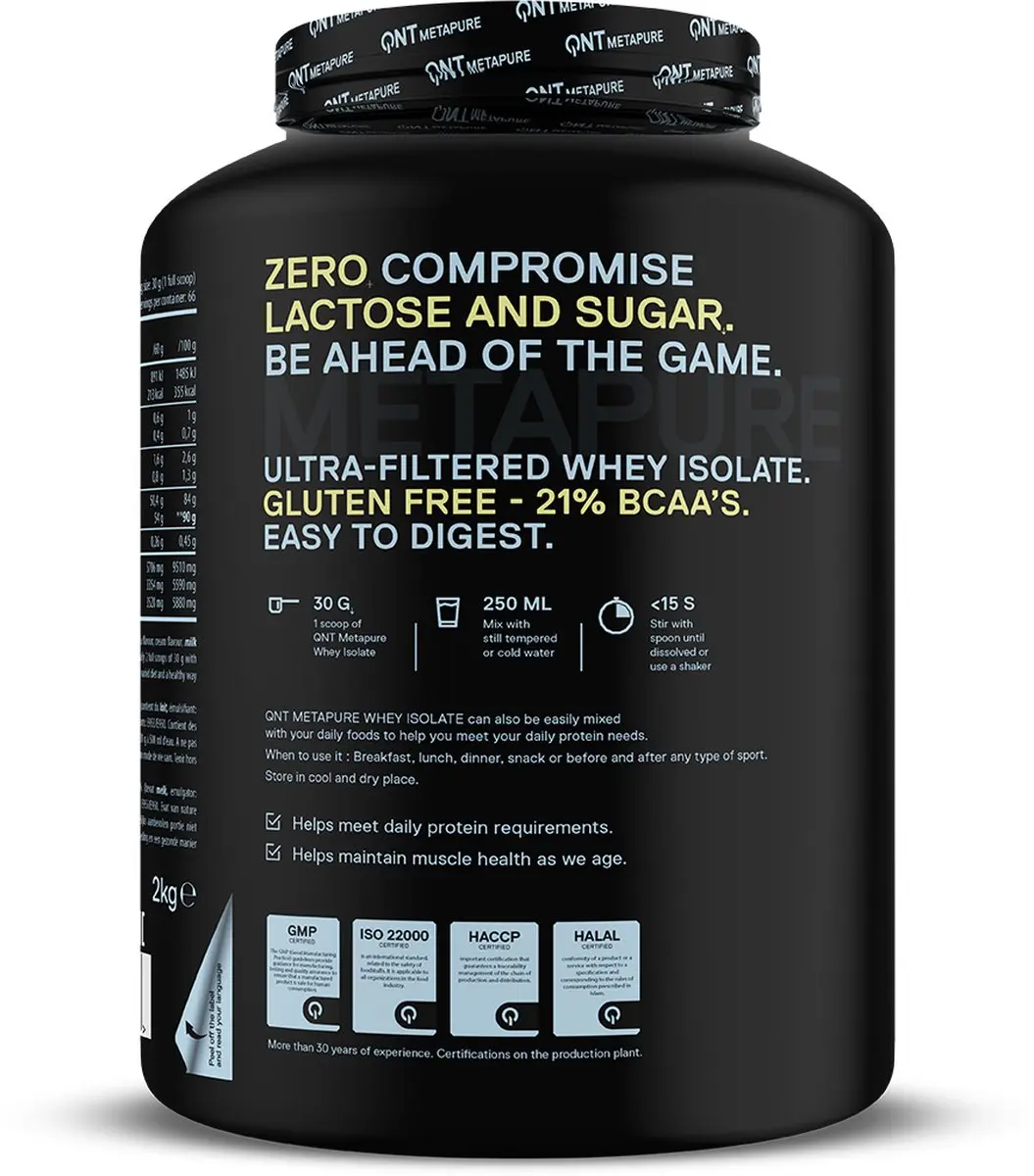 QNT Metapure Whey Protein Isolate 2kg - Vanille
