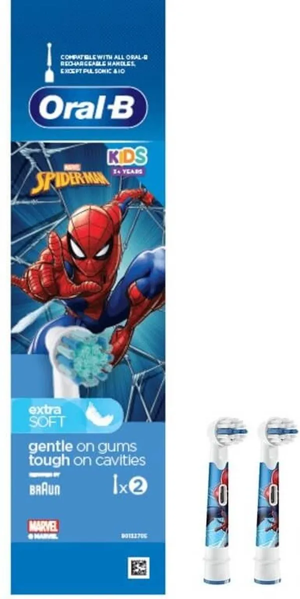 Oral-B Kids Spiderman Opzetborstels - 2 Stuks