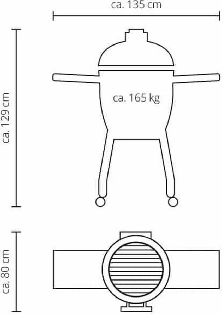 Monolith LeChef PRO-Serie 2.0 BBQ - 52cm - Zwart