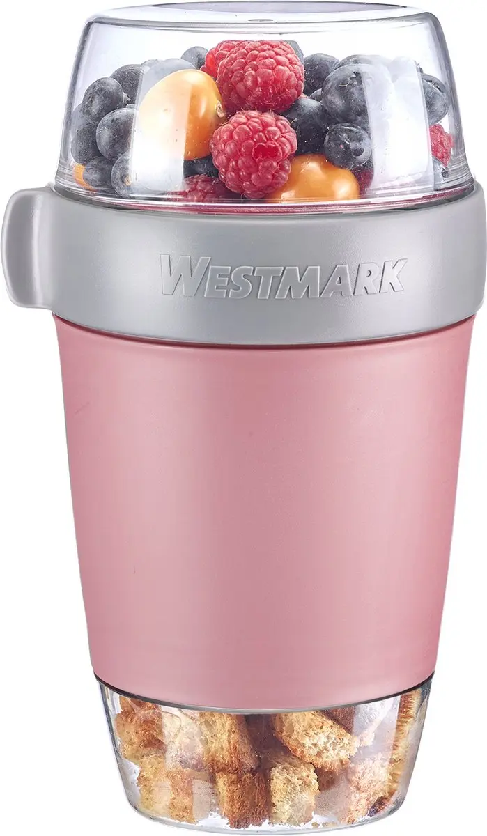Westmark Lunchpot 3 Compartimenten 1.15L - BPA-vrij - Roze/Grijs