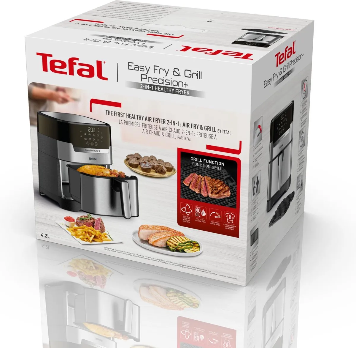 Tefal Easy Fry & Grill Precision EY505D Airfryer 1550W - 4.2L - Roestvrij staal