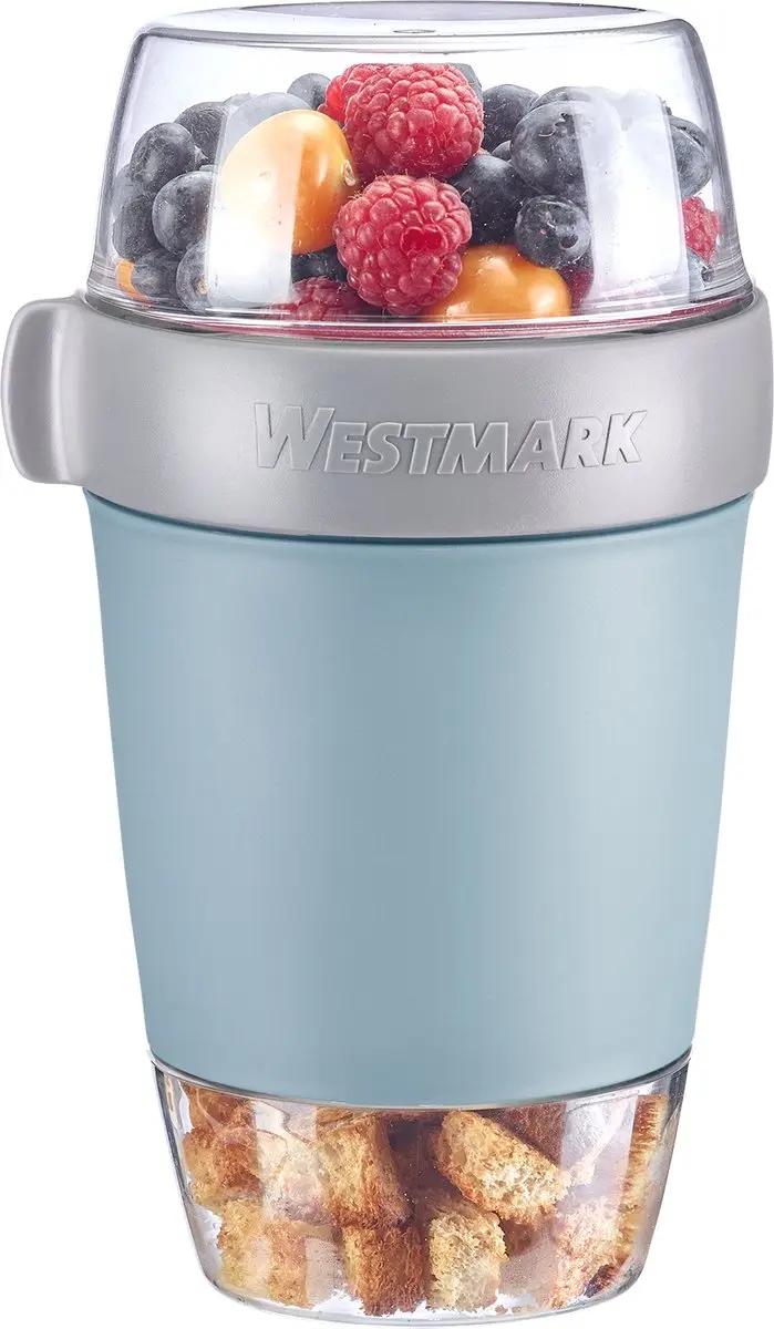 Westmark Lunchpot 3 Compartimenten 1.15L - BPA-vrij - Blauw/Grijs
