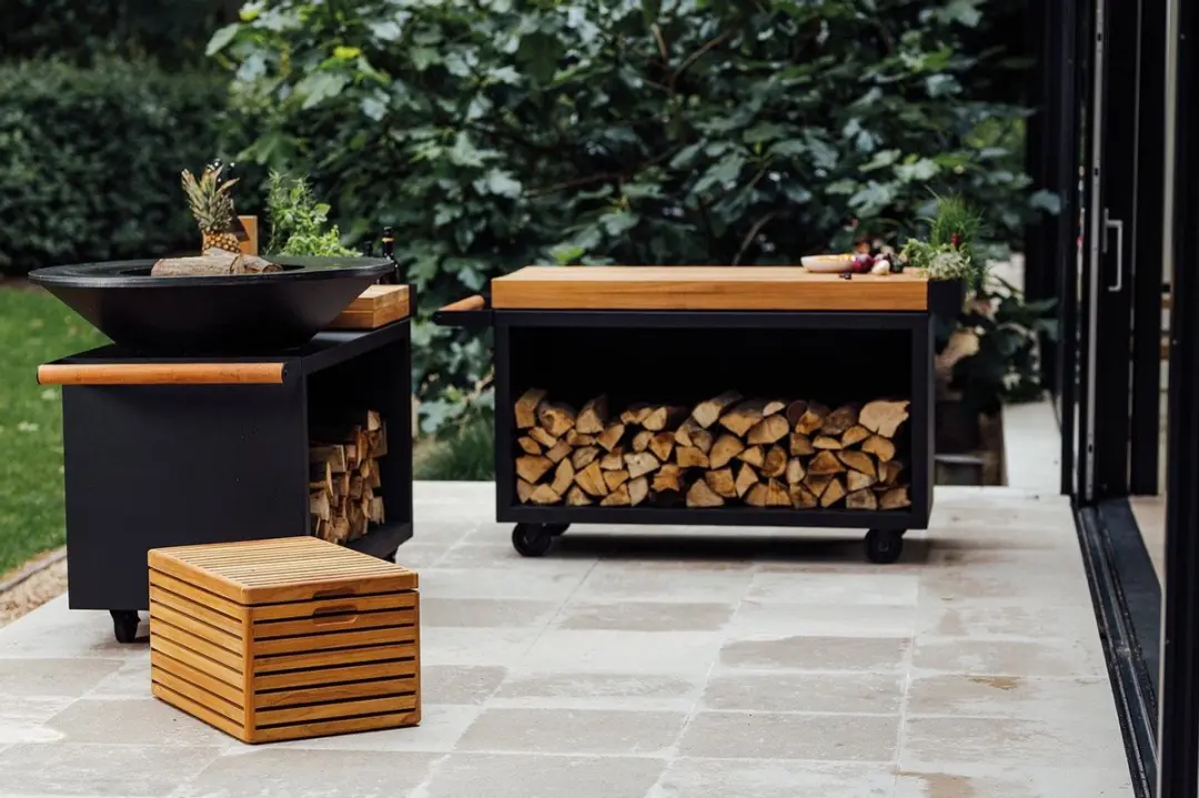 Ofyr Island Black 100 Pro BBQ - 98cm - 20 Burgers - Grijs