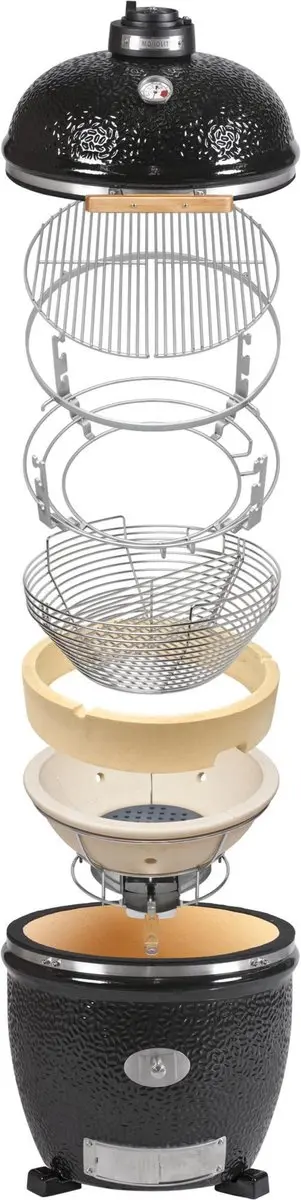 Monolith Classic PRO2.0 Kamado Houtskoolbarbecue 46cm - Zwart