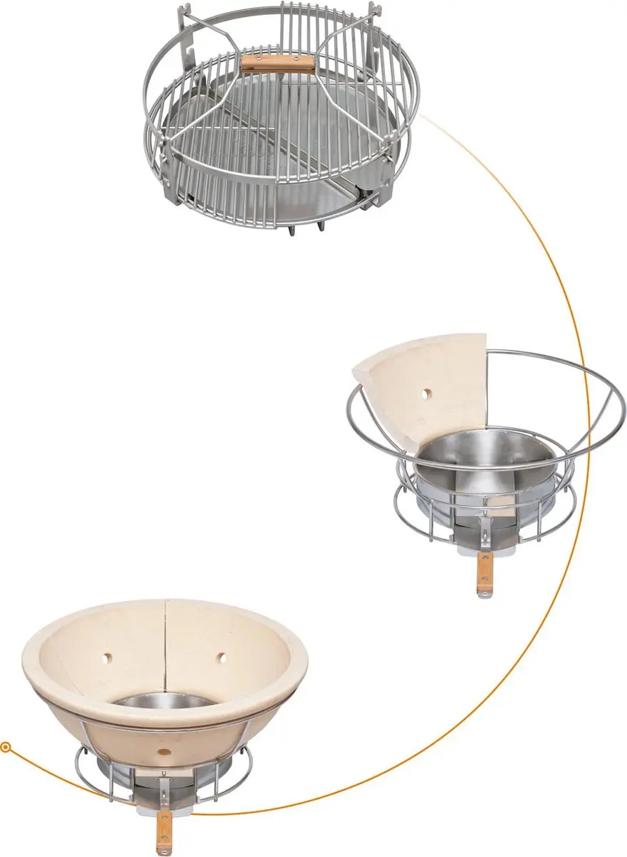 Monolith Classic PRO2.0 Kamado Houtskoolbarbecue 46cm - Zwart