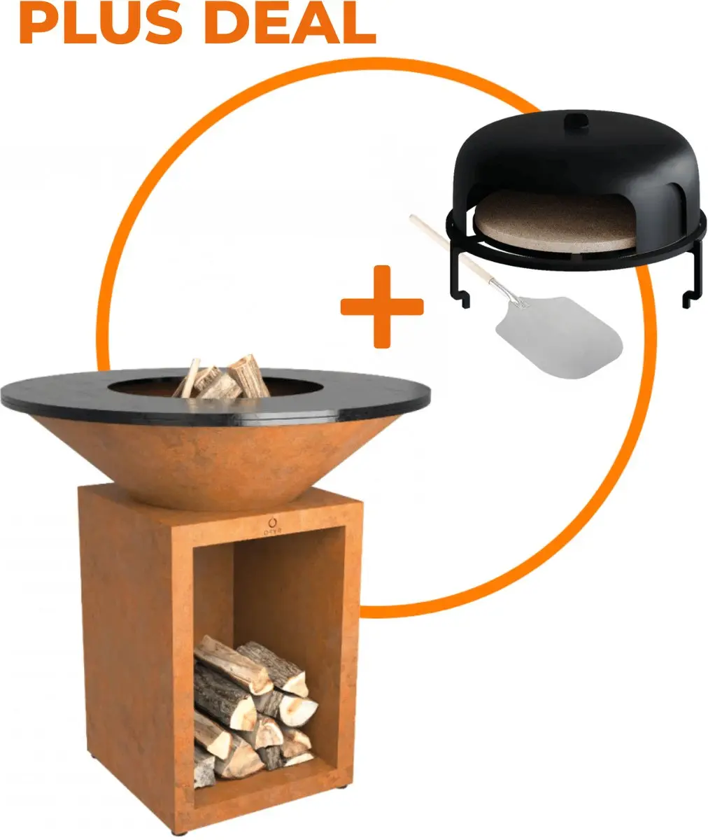 Ofyr Classic Cortenstaal 100 Storage + Pizza Oven Bundel