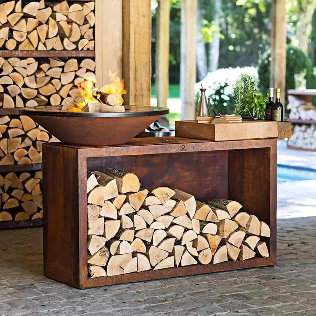 Ofyr Island 100-100 BBQ - 98cm - Roest