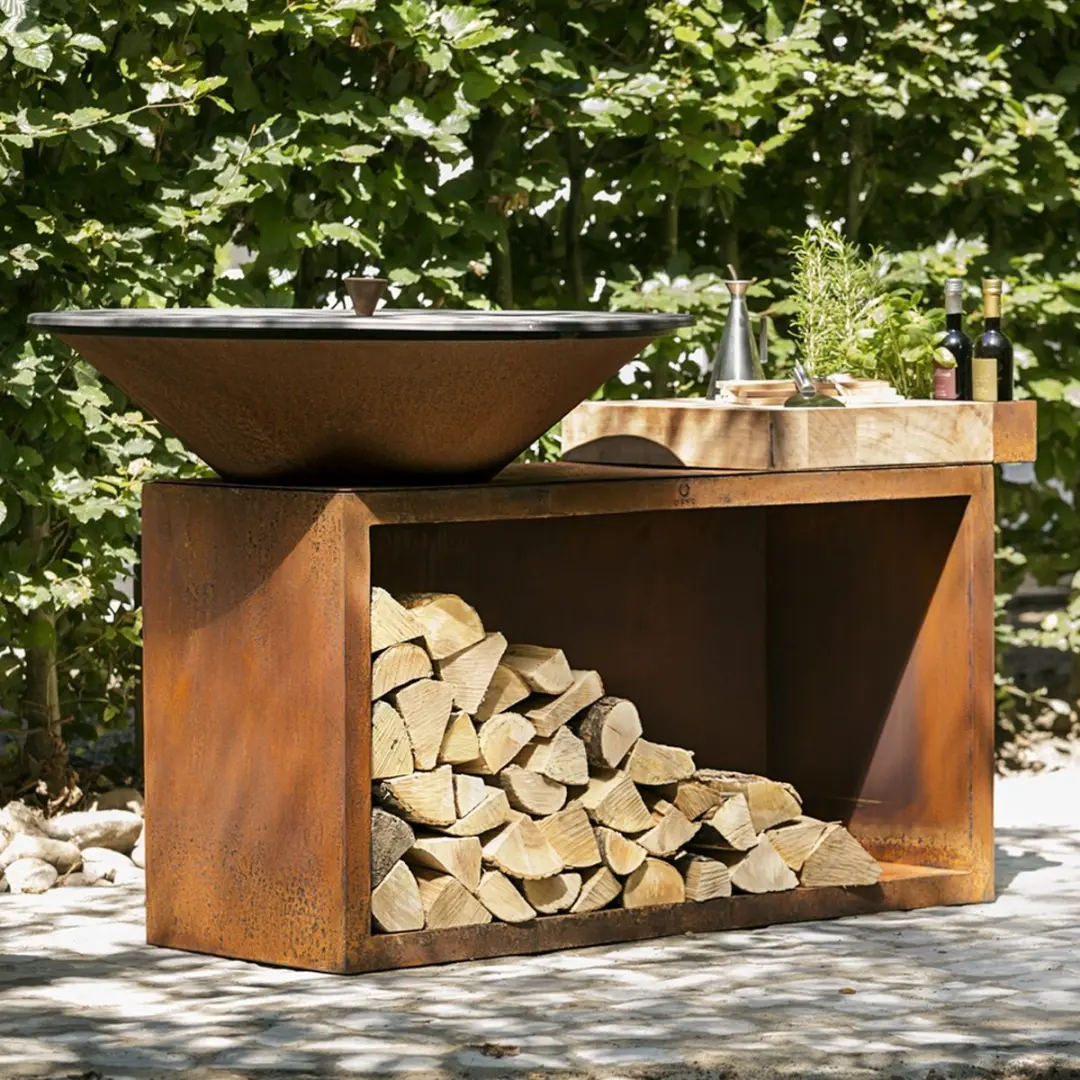 Ofyr Island 100-100 BBQ - 98cm - Roest