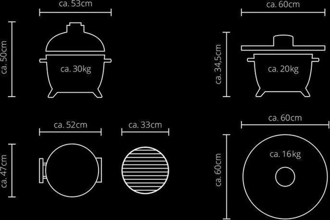Monolith iCON Kamado 33cm - Zwart