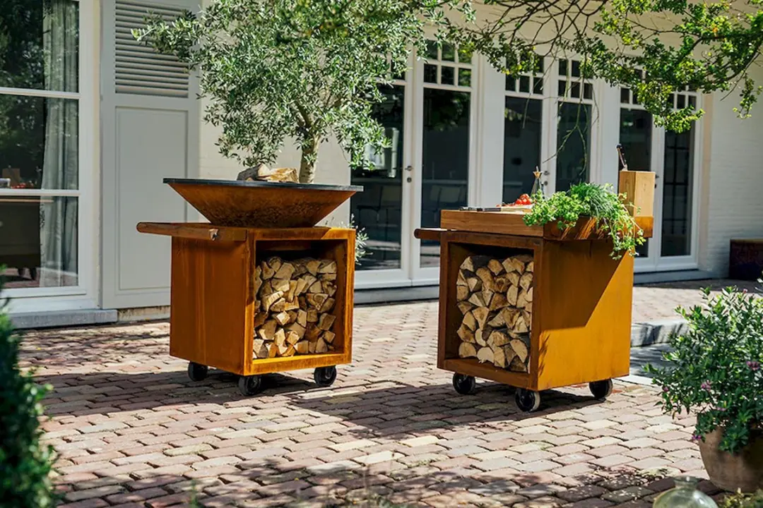 Ofyr Classic Storage Corten OCS-100-PRO BBQ - 100cm - 20 Burgers