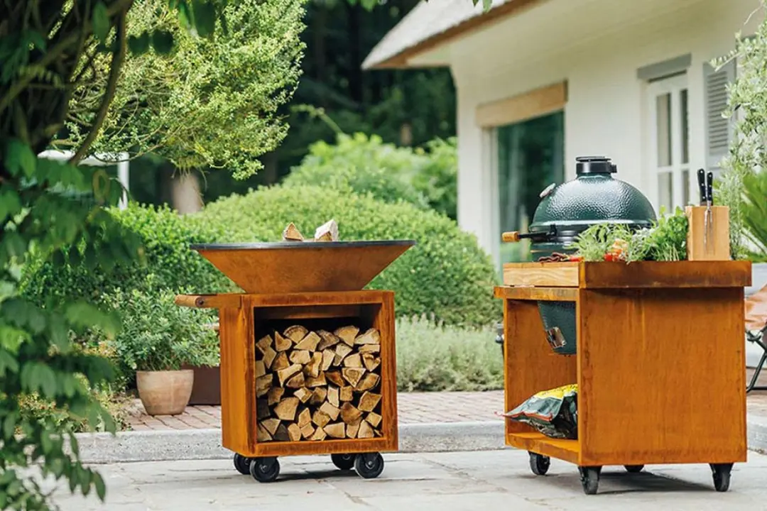 Ofyr Classic Storage Corten OCS-100-PRO BBQ - 100cm - 20 Burgers