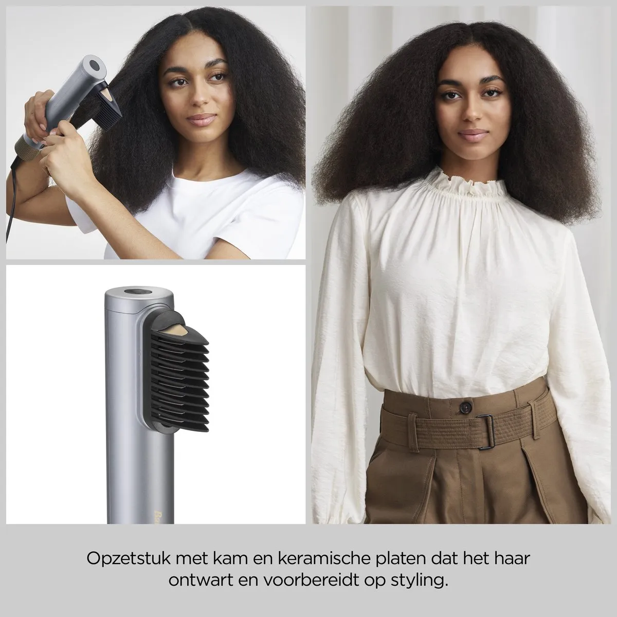 Babyliss 4-in-1 Wet to Dry Air Wand AS6554E Haardroger - 1500W - 3 Opzetstukken - Zilver/Goud