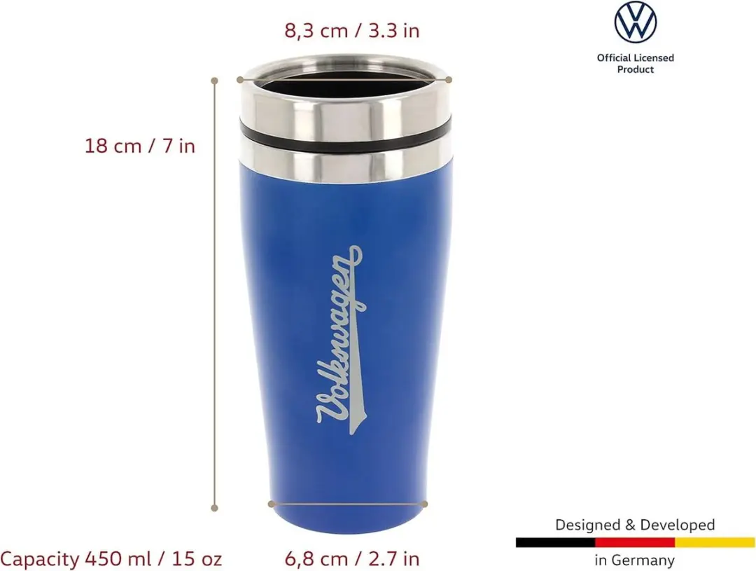Volkswagen Collection Tuimelaar 400ml - Roestvrij staal - Blauw - afbeelding 2 van 6