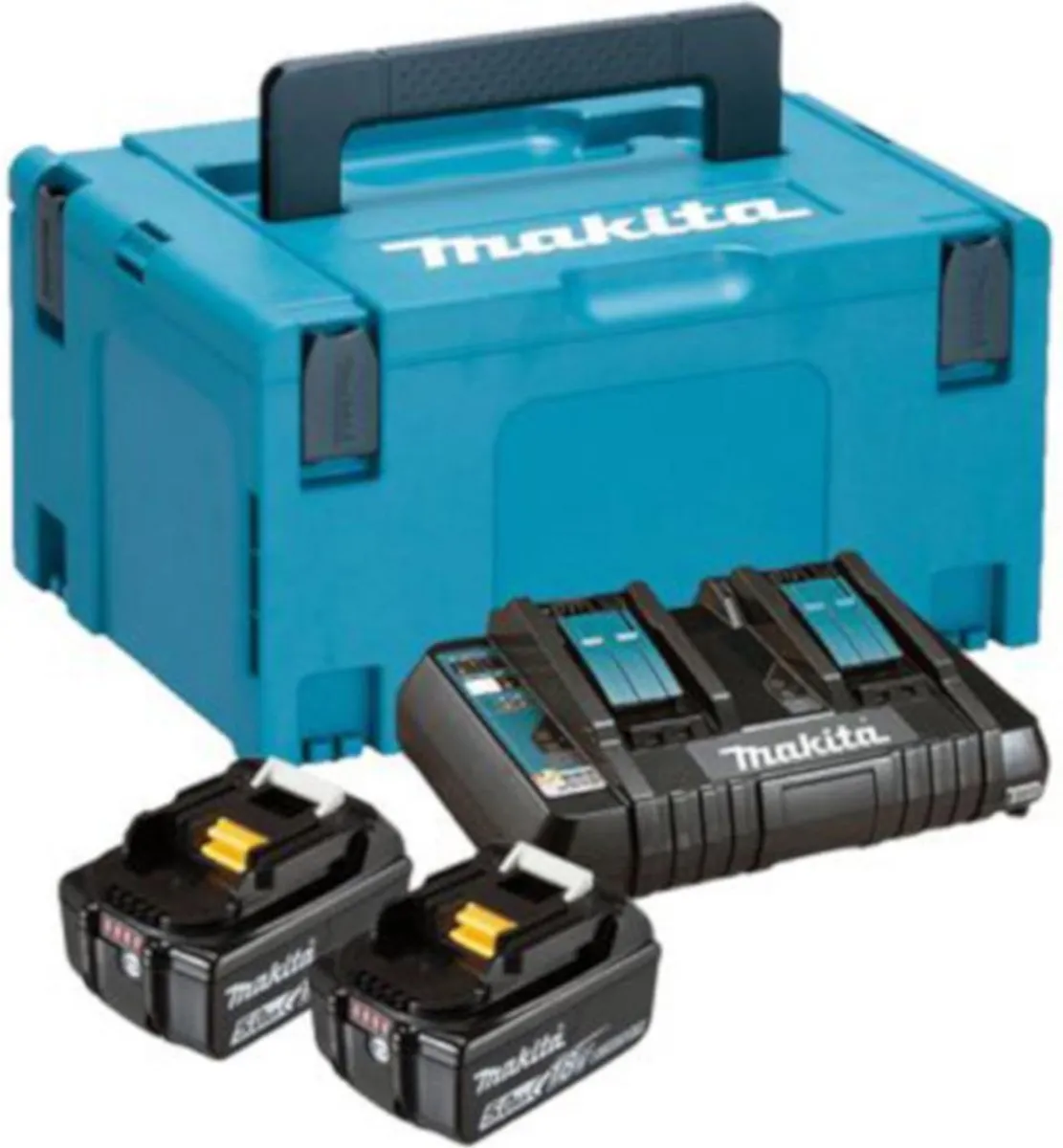Makita 197629-2 Duo Pack - 2x 5000mAh 18V Accu + Snellader