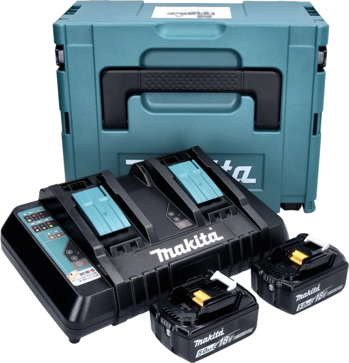 Makita 197629-2 Duo Pack - 2x 5000mAh 18V Accu + Snellader - afbeelding 6 van 6