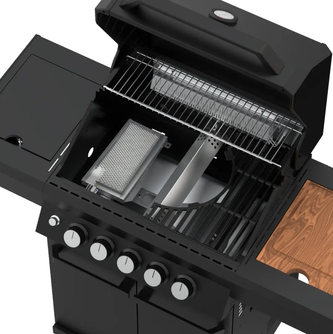 Grill Guru Burner 3 Gasbarbecue 6 Branders - 102cm - Zwart