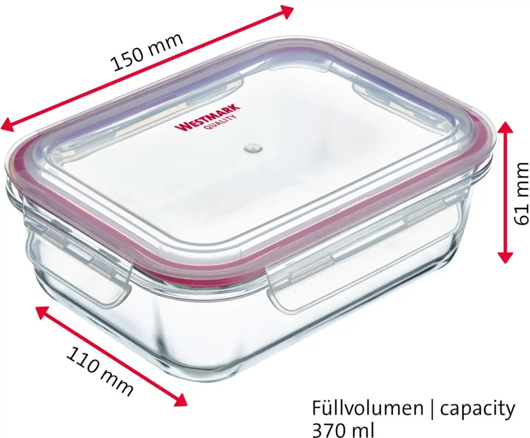 Westmark Vershouddoos 370ml Glas - Luchtdicht