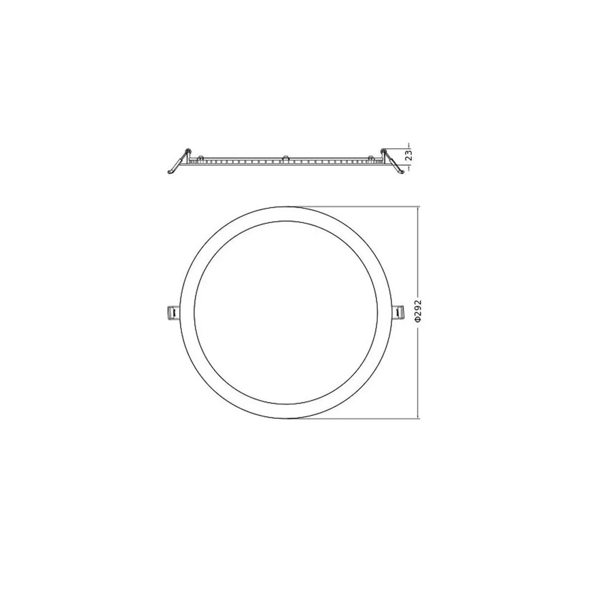 Ledvance Downlight Slim Alu 25W 2500lm - 830 Warm Wit