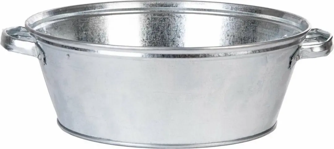 Esschert Design Zinken Bloemenbak 11L - 38x14cm - Zilver