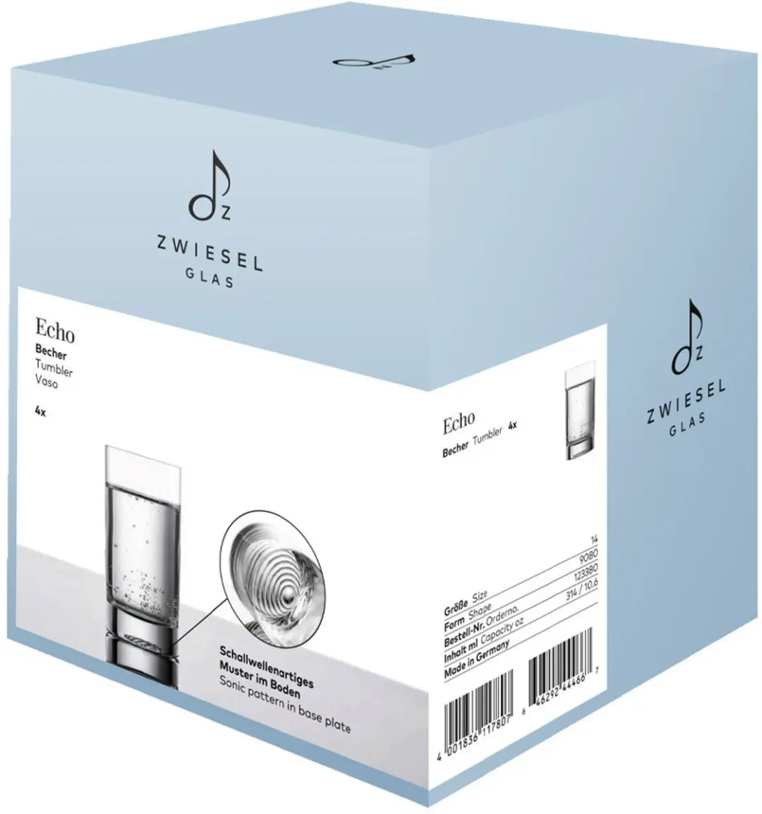 Zwiesel Glas Echo Waterglazen 314ml - 4 Stuks - afbeelding 2 van 6