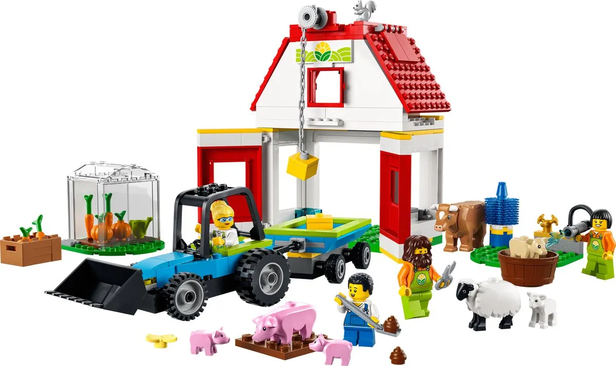 LEGO City Farm Schuur en Dieren 60346 - Meerkleurig