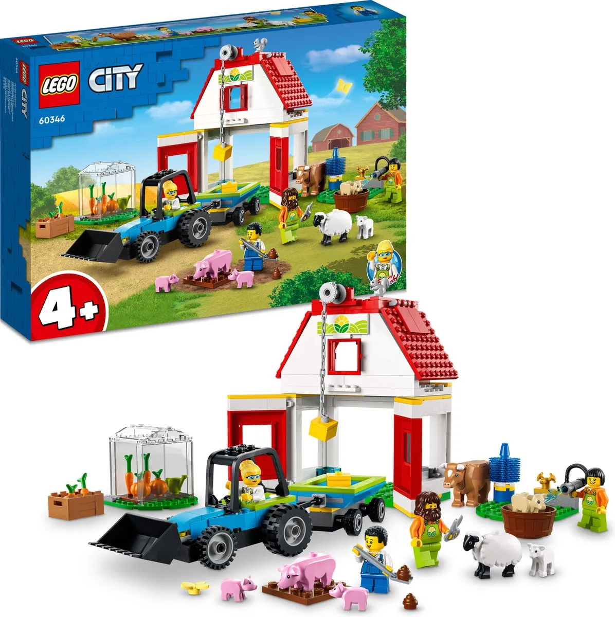 LEGO City Farm Schuur en Dieren 60346 - Meerkleurig